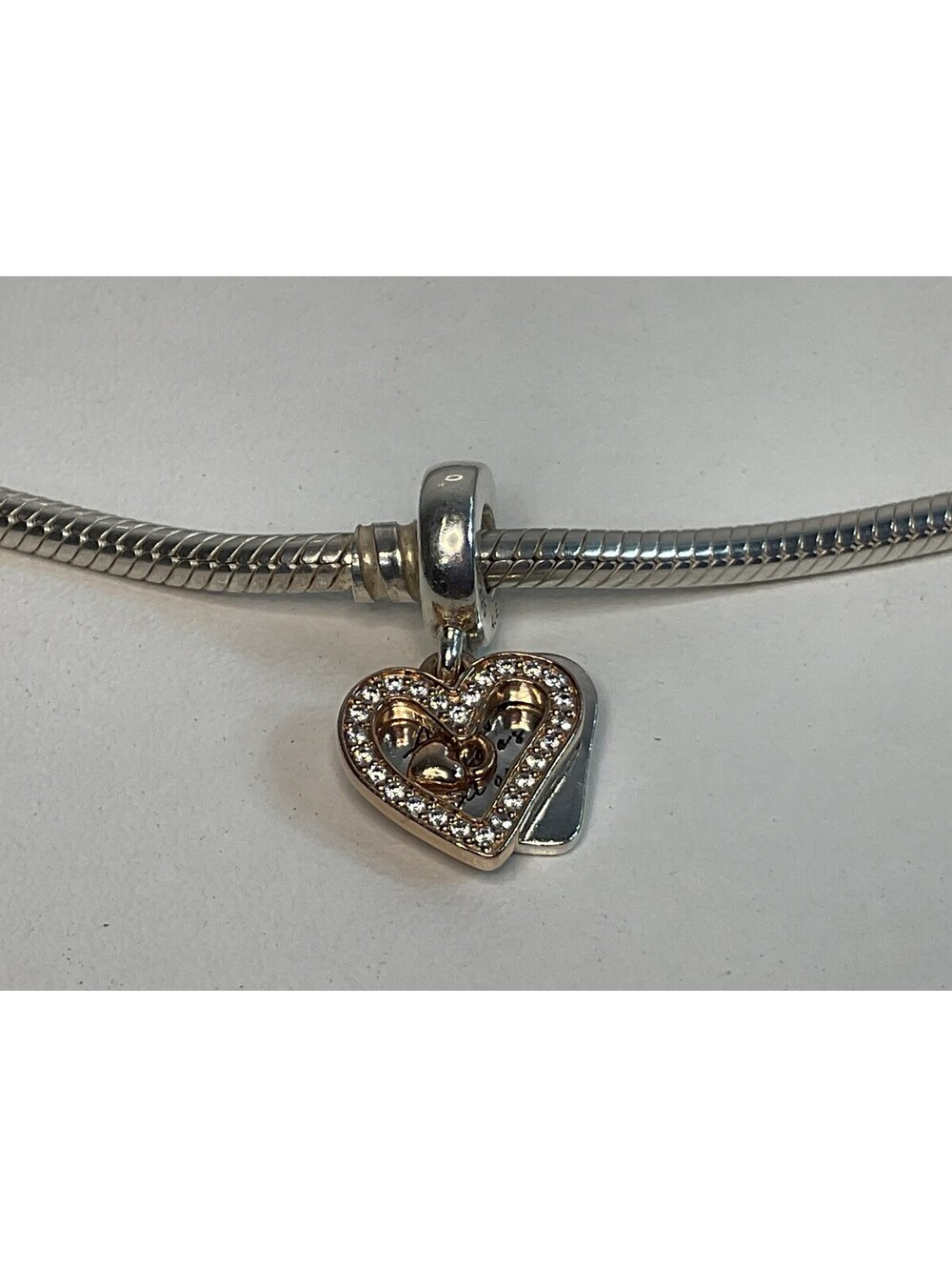 Pandora Rose And Silver All of Me Loves All Of You Charm Retired